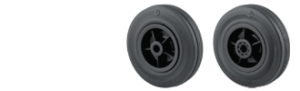 Roue en caoutchouc noir