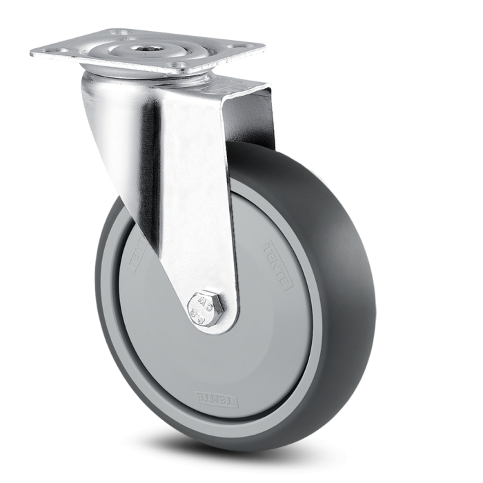 Roulette pivotante 125mm pour chariots