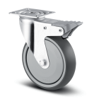 Roulette 125mm avec frein pour chariot informatique