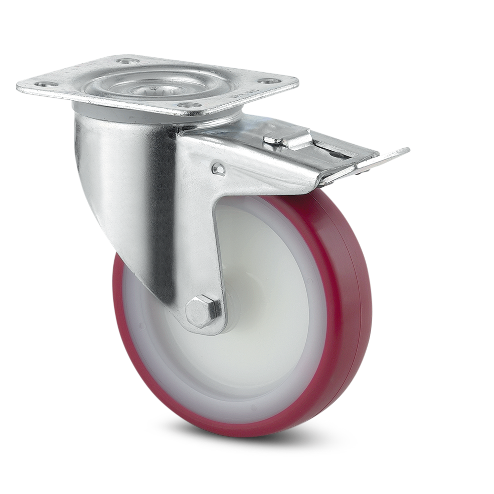 Roulette Pivotante 200mm Polyuréthane FORTHANE® - Charge 900Kg - Pour Charges Lourdes Industrie - 2