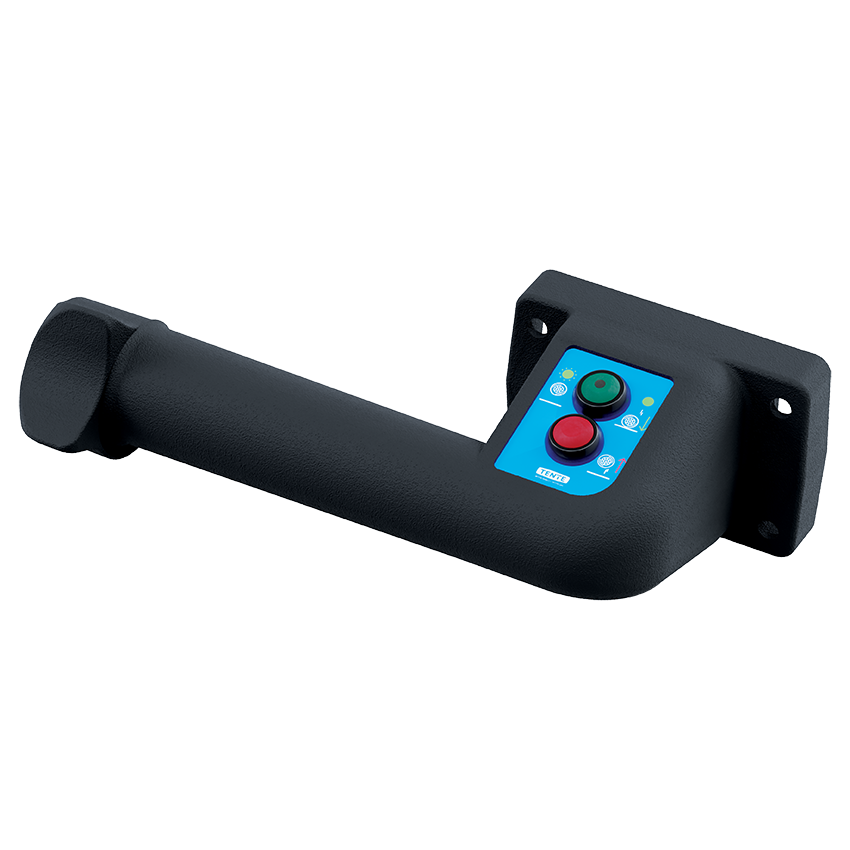 Poignée - Boutons vert et rouge intégrés pour activer ou désactiver l’assistance électrique. Commandes simples et intuitives.
