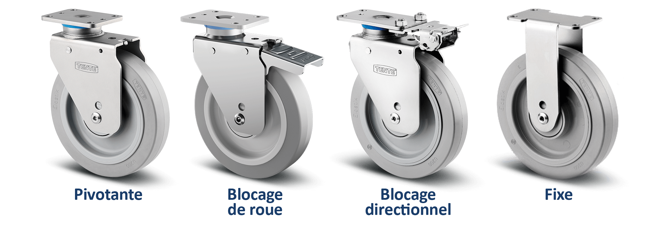 Roulette inox Scout pour chariots AGV