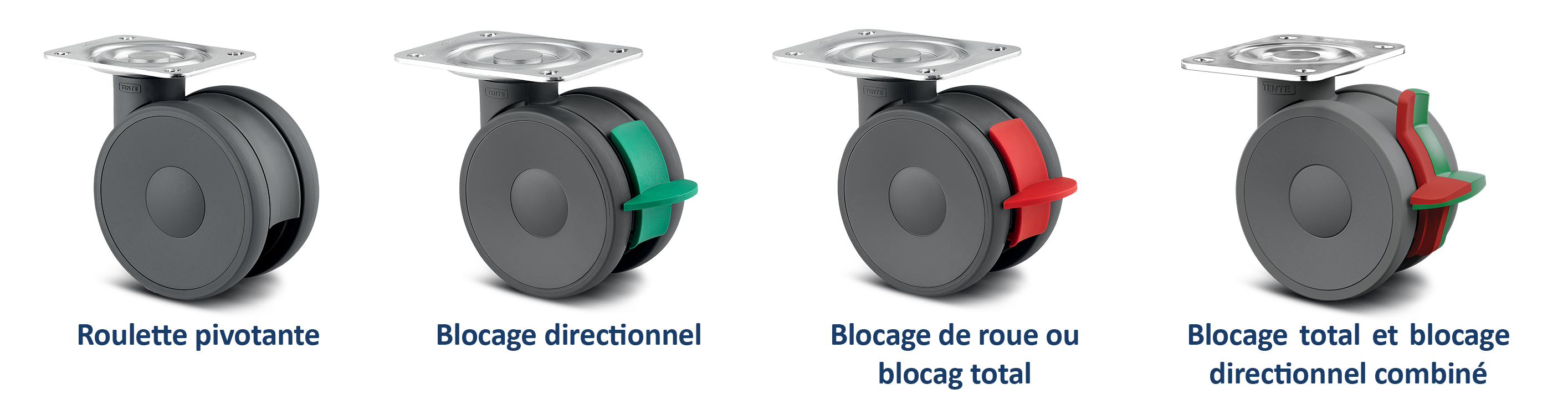 Roulettes à frein TENTE