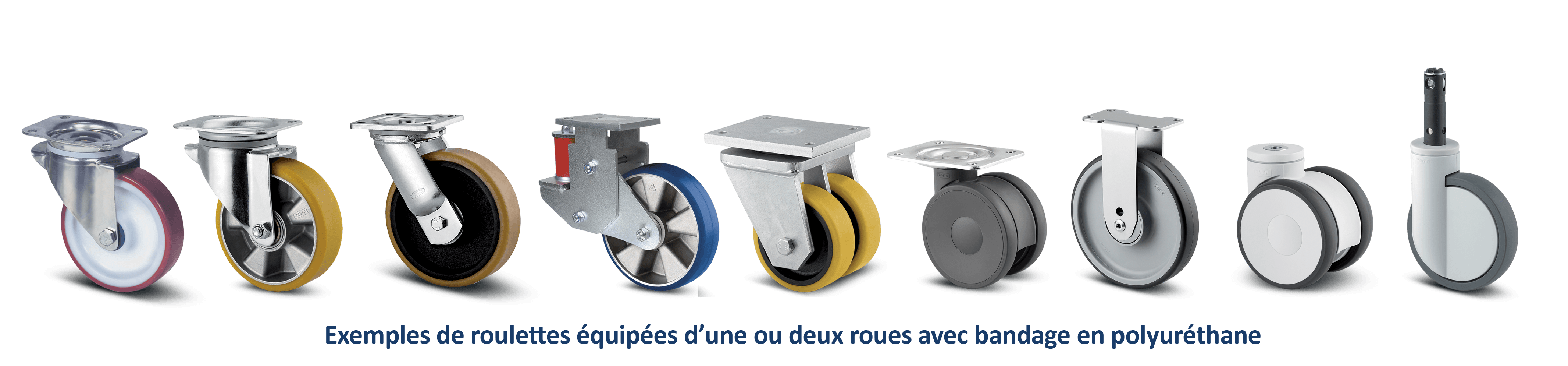 Roulette industrielle avec roue polyur&eacute;thane