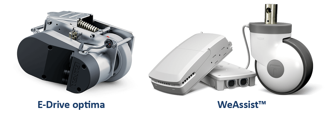 Roulette électrique pour chariot et lit