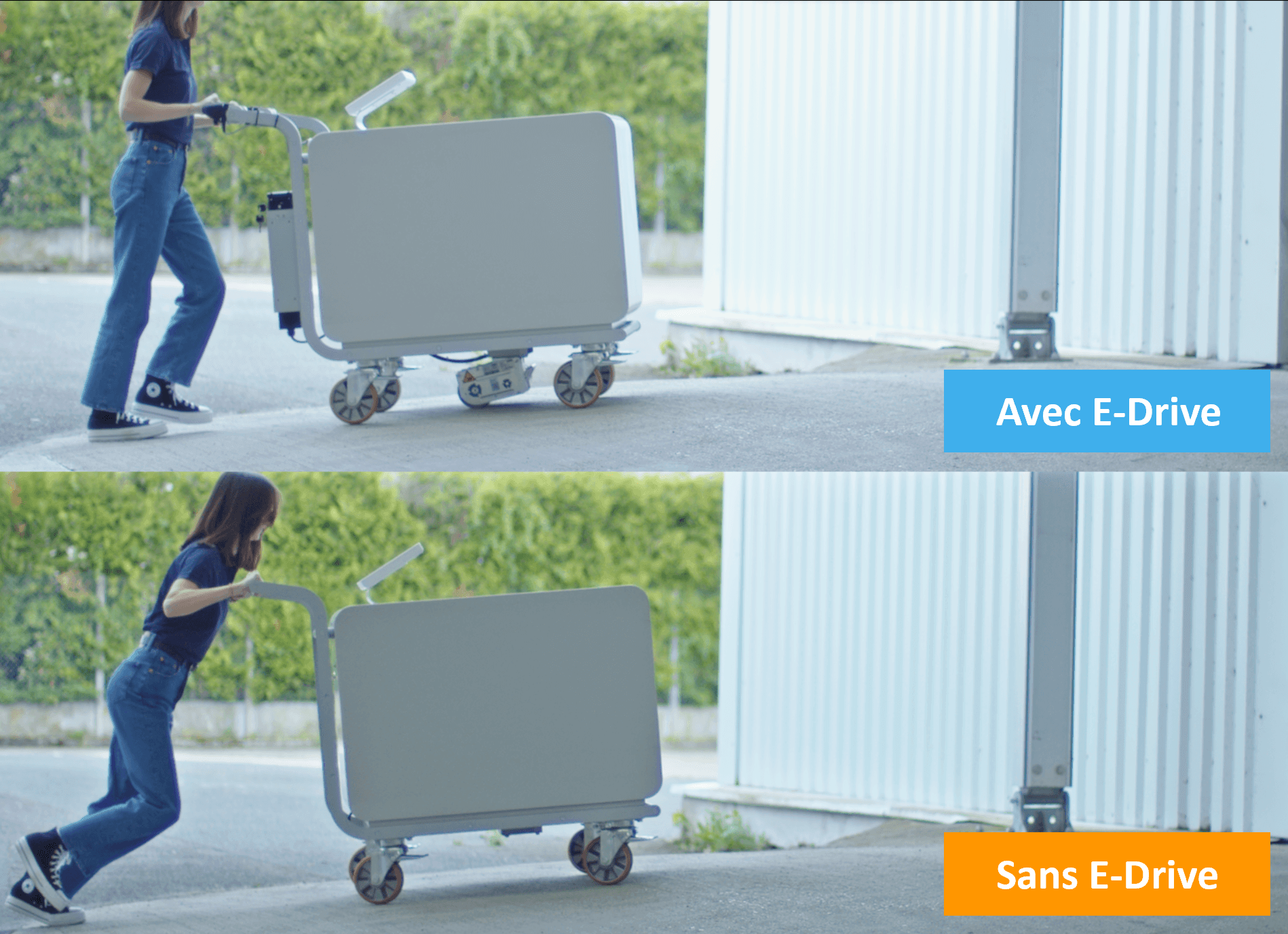 roulette motoris&eacute;e pour chariot m&eacute;dical